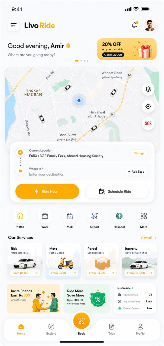 LivoRide app
