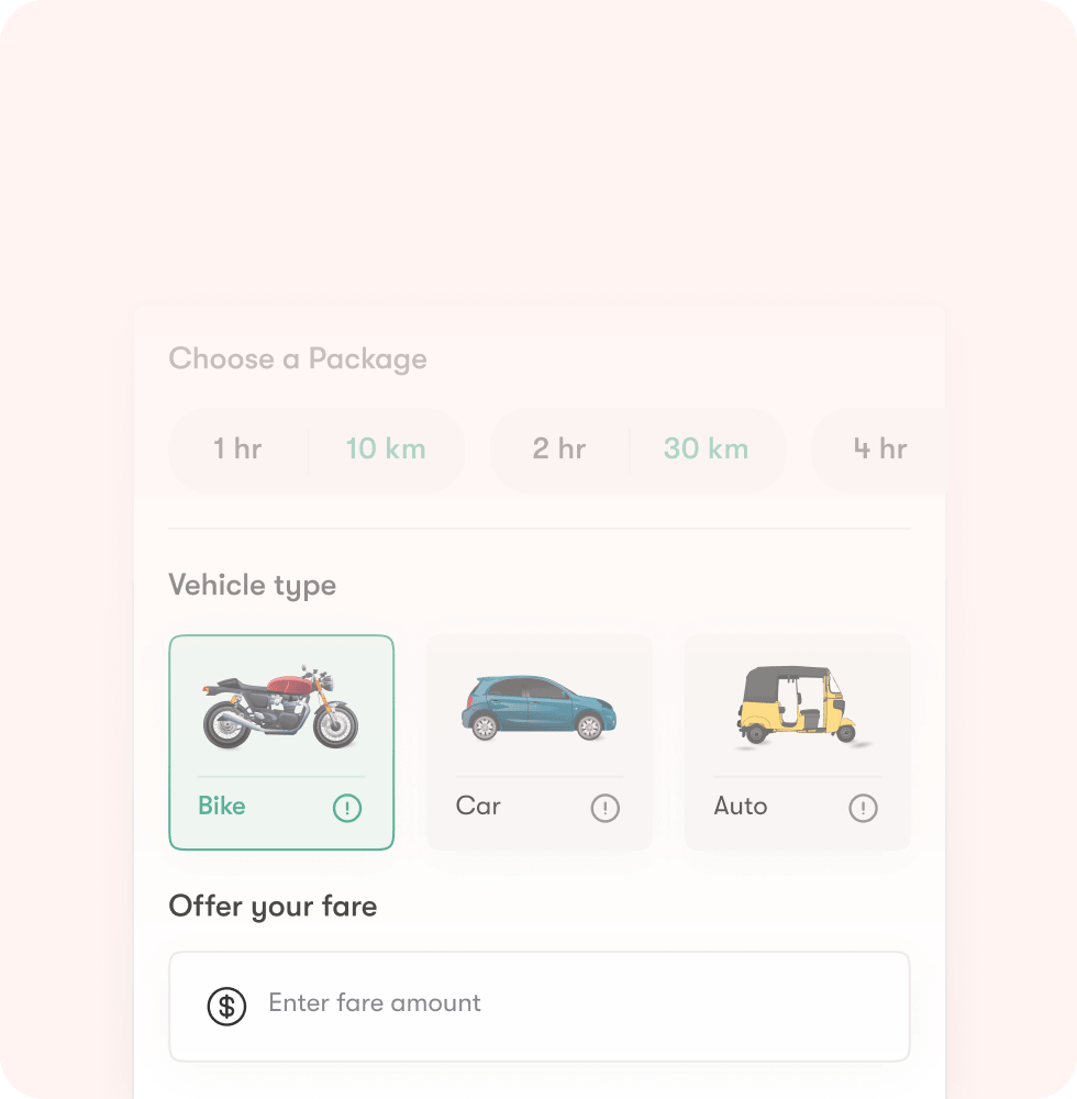 Convenient Hourly Packages